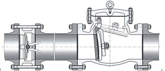 　　H76H、H76W对夹旋启双瓣止回阀