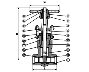 pressure-sealed gate valve