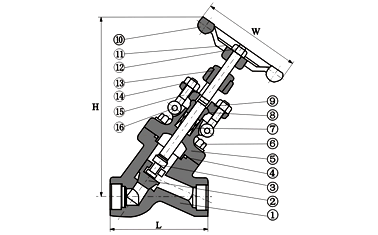 Y pattern globe valve